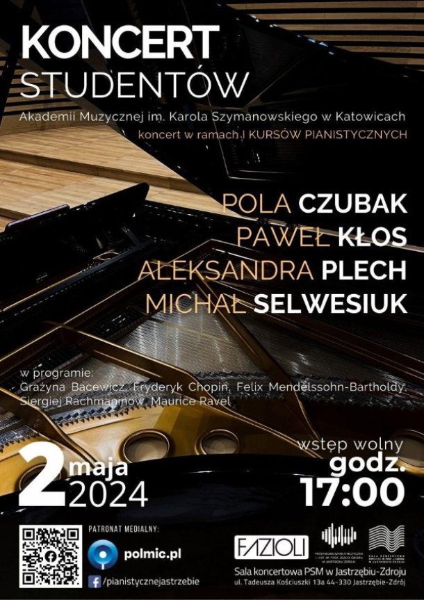 Koncert studentów w ramach Kursów Pianistycznych
