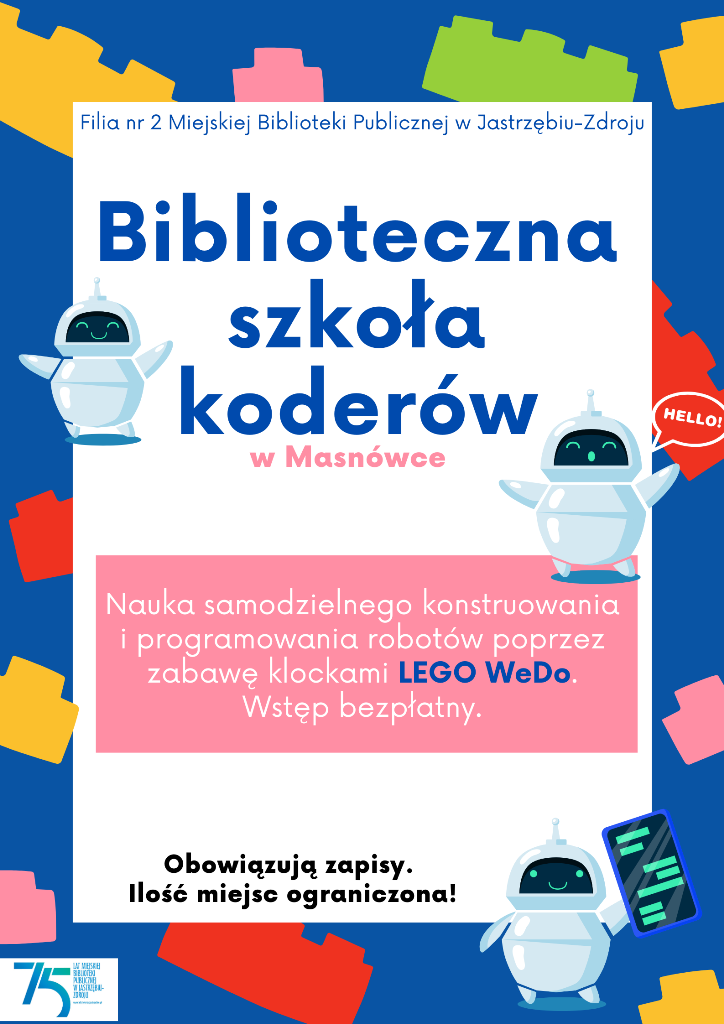 Biblioteczna Szkoła Koderów w Masnówce co wtorek od 20 lutego - 21 maja 2024
