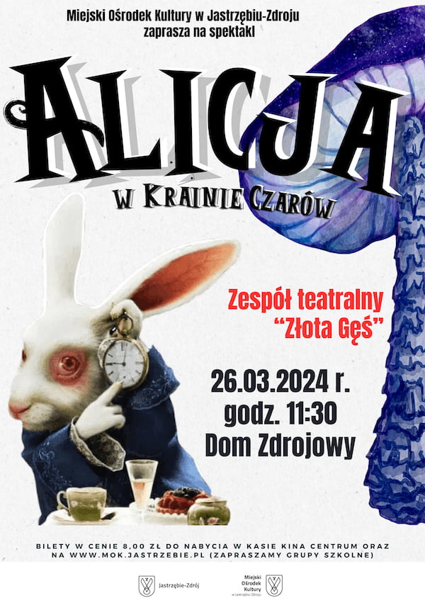 "Alicja w krainie czarów" - spektakl zespołu teatralnego Złota Gęś