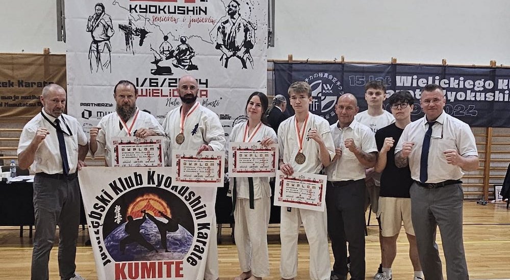 Zdobyte podium na Mistrzostwach Polski, fot. Facebook Jastrzębski Klub Kyokushin Karate Kumite