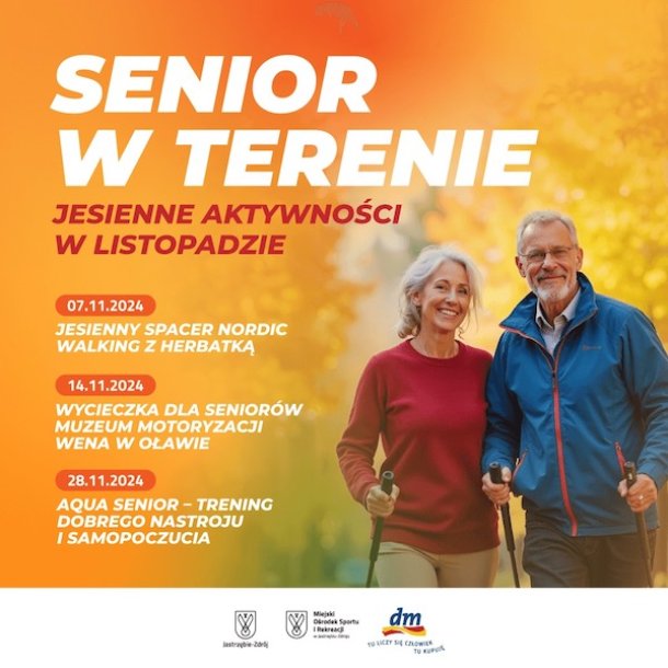 Senior w Terenie: Spacer Nordic Walking z herbatą