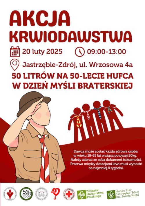 Harcerska Akcja Krwiodawstwa - Kropla Braterstwa na Dzień Myśli Braterskiej