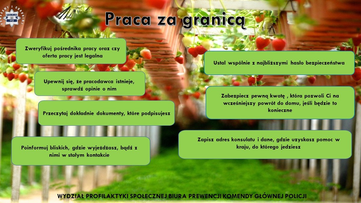 Praca za granicą - zadbaj o swoje bezpieczeństwo