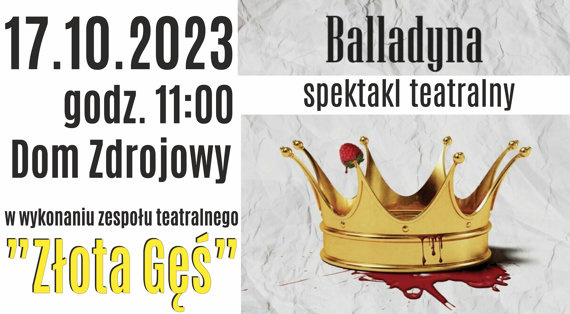 Spektakl teatralny "Balladyna"  - Teatr "Złota Gęś"