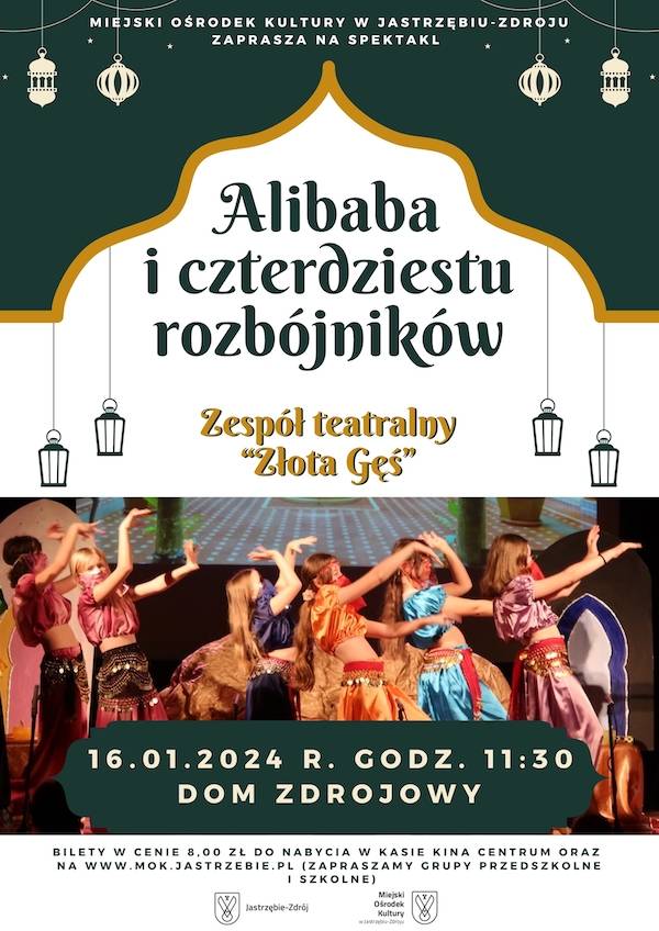 Spektakl "Alibaba i czterdziestu rozbójników". Zespół teatralny "Złota Gęś"