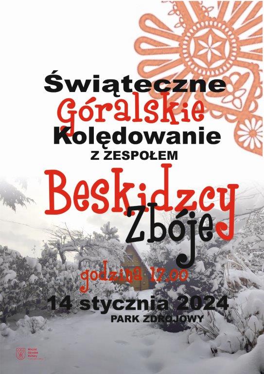 "Beskidzcy Zbóje" świąteczne góralskie kolędowanie w Parku Zdrojowym