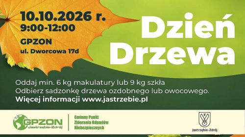 Oddaj papier lub szkło i odbierz sadzonkę - 10 października w godzinach 9:00 – 12:00