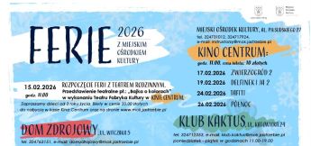 Ferie zimowe 2026 z Miejski Ośrodkiem Kultury - luty 2026 - sprawdź program