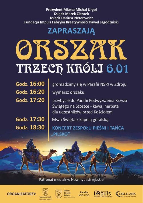 Orszak Trzech Kr&oacute;li w Jastrzębiu-Zdroju w 2025 roku