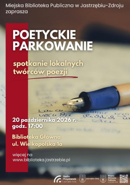 Poetyckie Parkowanie we wtorek 20 października o godz. 17.00 w Bibliotece Głównej!