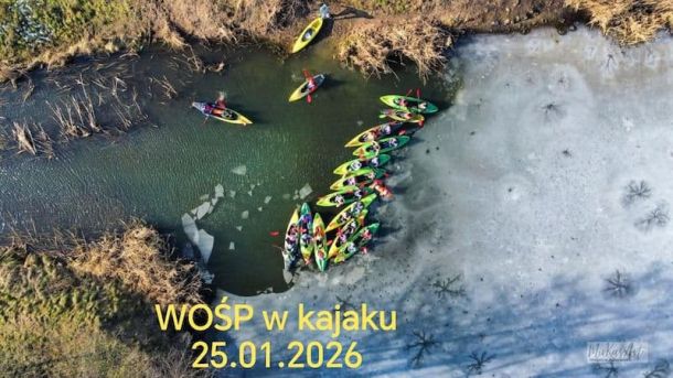 Charytatywny spływ z sercem &ndash; WOŚP 2026 w kajaku - 25 stycznia o godz. 11:00