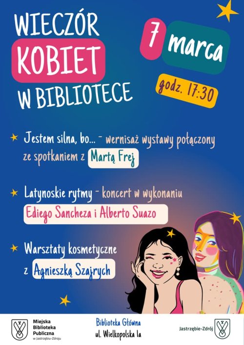 Wieczór Kobiet w Bibliotece 7 marca o godzinie 17:30