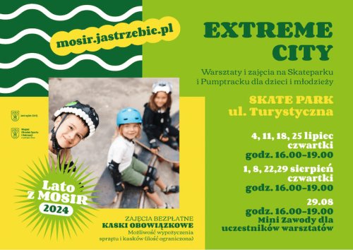 Extreme City 2024 - warsztaty i zajęcia na Skateparku