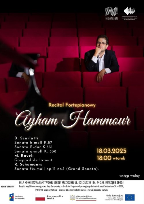 Recital Fortepianowy Ayham Hammour w Sali koncertowej PSM