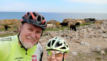 Bornholm - wyspa widziana z wysokości siodełka rowerowego