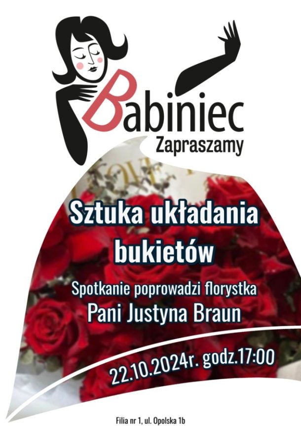 Październikowy Babiniec w Filii nr 1 - "Sztuka układania bukietów"