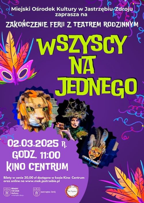 „Wszyscy na jednego” w wykonaniu Teatru Bajaderka  02.03.2025 r. godz. 11:00