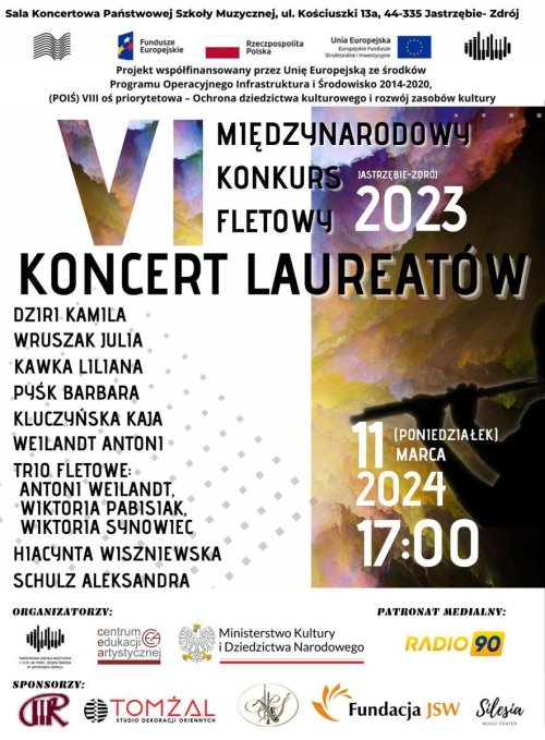 Koncert Laureatów VI Międzynarodowego Konkursu Fletowego 2023