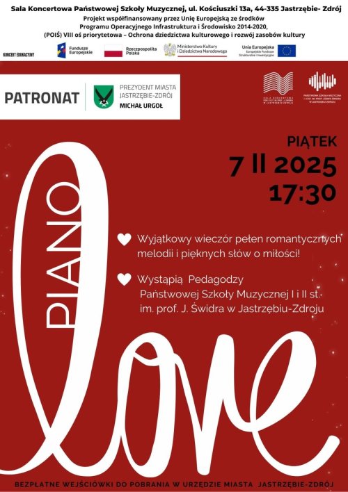 Piano Love | Koncert Walentynkowy w Sali Koncertowej PSM