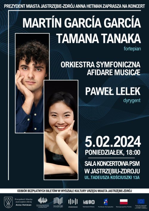 Koncert Martin Garcia Garcia | Tamana Tanaka | Orkiestra Symfoniczna Afidare Musicae | Paweł Lelek