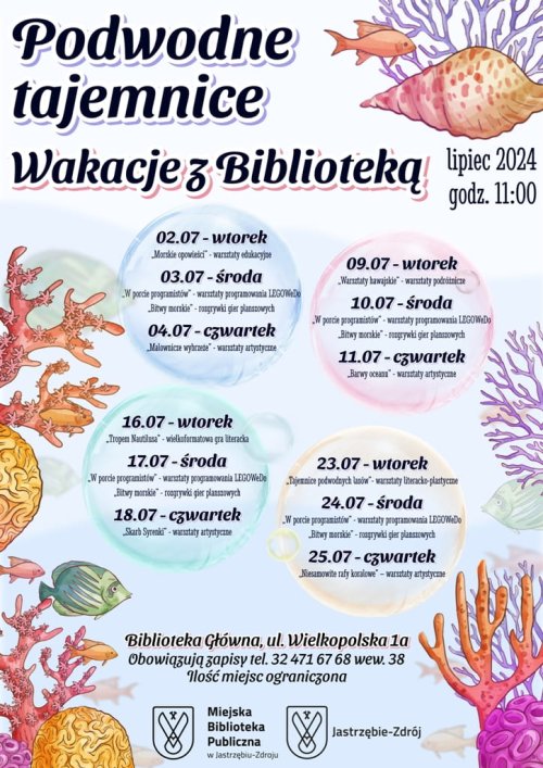 PODWODNE TAJEMNICE - wakacje z Biblioteką 2024