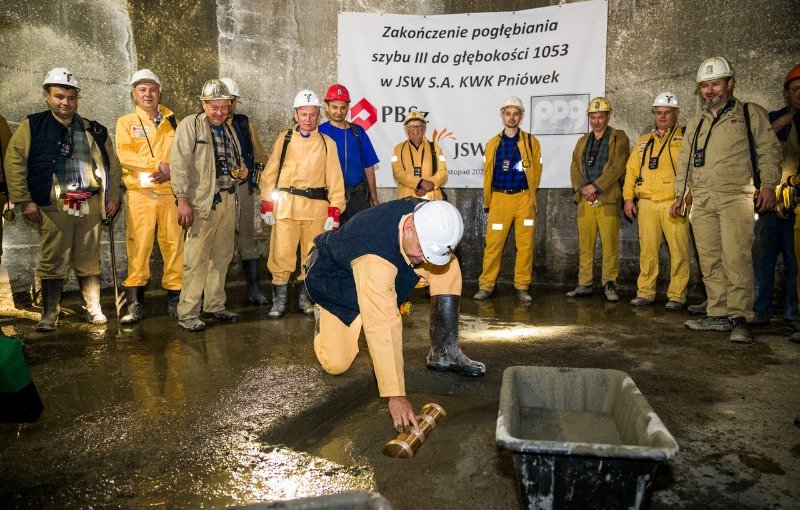 Zakończono najtrudniejszy etap pogłębiania szybu III w KWK Pniówek, fot. z arch. JSW