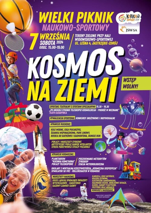 Wielki piknik naukowo-sportowy "Kosmos na Ziemi" Kopalnia Wiedzy JSW