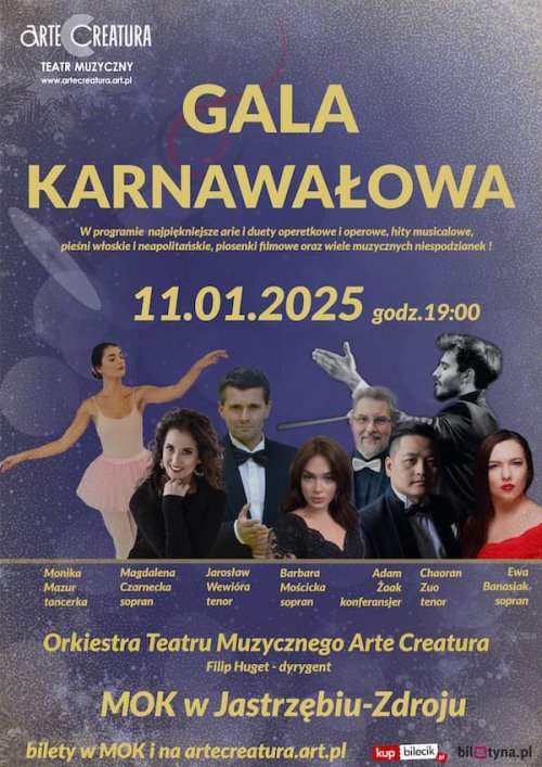 "Gala Karnawałowa" Arte Creatura w Jastrzębiu-Zdroju