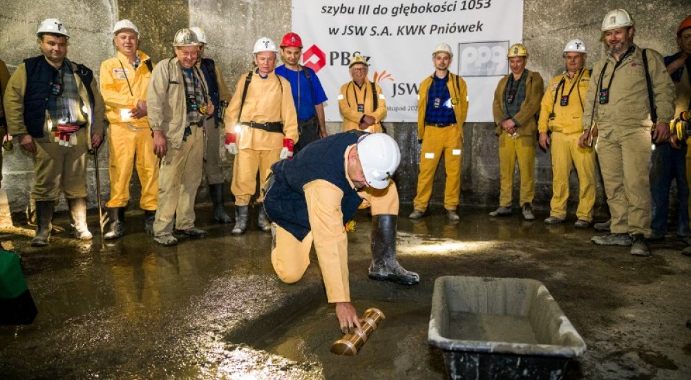 Zakończono najtrudniejszy etap pogłębiania szybu III w KWK Pniówek, fot. z arch. JSW