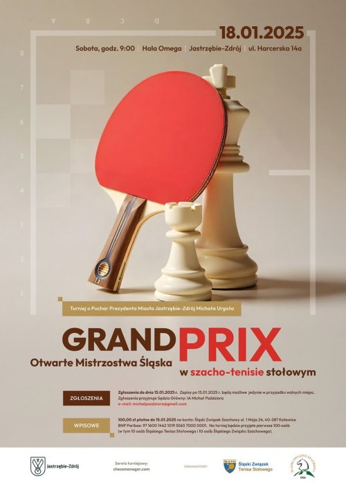 GRAND PRIX Otwartych Mistrzostw Śląska w szacho-tenisie stołowym - walka o Puchar Prezydenta Miasta